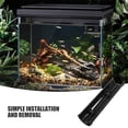 thumbnail image 3 of HAMPPLIES Aquarium Light Reflector Black ABS Material Easy Installation Fish Tank Lamp Cover, 3 of 8