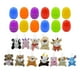 thumbnail image 1 of 12 Uds huevos de Pascua rellenos Mini figuras de juguete de animales de peluche huevos de Pascua precargados para niños y niñas, 1 of 9