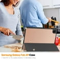 thumbnail image 6 of ELEHOLD Leather Protective Case for Samsung Galaxy Tab A9 2023 Adjustable Kickstand Magnetic Trifold Folio Slim Shockproof Case for Samsung Galaxy Tab A9 8.7 Inch Tablet,Rosegold, 6 of 9
