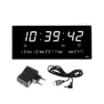 thumbnail image 2 of Reloj despertador de pared digital Números grandes Carga USB Calendario Pantalla Relojes de escritorio Reloj despertador para tienda Escuela Sala de Blanco, 2 of 9