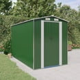 thumbnail image 5 of vidaXL Outdoor Galvanized Steel for Backyard Patio Storage Shed, 5 of 120