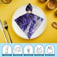 thumbnail image 6 of FANNA Lavender Flowers Polyester Dinner Napkin for Dining Table Home Hotel Banquet Decor, Farmhouse Party Atmosphere Embellishment, Pack of 6 6 PCS, 6 of 7