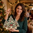 thumbnail image 5 of Christmas Tree Decorations Indoor Outdoor Hanging Wooden Sign for Christmas Party Decorations Wall Door Hanging Decor 1 Pack, 5 of 7