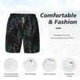 thumbnail image 5 of Balery Lavender Flowers Mens Swim Trunks Swim Shorts for Men Quick Dry Inseam Beach Shorts with Compression Liner Pocket-X-Large, 5 of 9