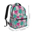 thumbnail image 2 of Rateoe Tropical Leaves Pattern Casual Backpack for School, Work, Travel – Adjustable Straps, Multiple Compartments – Ergonomic Design, Fits Laptops and Tablets, 2 of 5