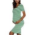thumbnail image 6 of Frwgonr Maternity PhotoDress Green Short Sleeve Bodycon Summer Dress S-XL, 6 of 6