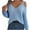 Blue Trendy Cold Shoulder Sweaters, variant on UTSJKR Women's Trendy Cold Shoulder Sweaters 2024 Fashion Clothing Solid V Neck Pullover Tops Cable Knit Loose Oversized Jumper Long Lantern Sleeve Sleeve Fall Sweaters Blue S