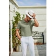thumbnail image 4 of COOFANDY Men's Ribbed Polo Shirts Short Sleeve Casual Slim Fit Textured Shirts Dress Collar Polo Tops Workout Golf Polos, 4 of 10