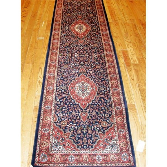 Tabriz Collection Hand-Knotted Lamb's Wool Runner- 2' 6' X 12' 0'