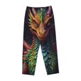 thumbnail image 4 of Daiia Whimsical Dragon Color Cool Women's Sleep Pant with Pockets and Drawstring,Pajama Pants-Large, 4 of 9