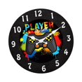 thumbnail image 4 of Reloj de pared para sala de juegos, reloj colgante, durabilidad, números arábigos únicos, regalo, práctico, resistente, decorativo, decoración de, 4 of 9