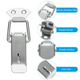thumbnail image 3 of Uxcell 4.3 Inch Stainless Steel Spring Loaded Toggle Latch Catch Hasp Clamp with Hole, Silver Tone 4Pcs, 3 of 5