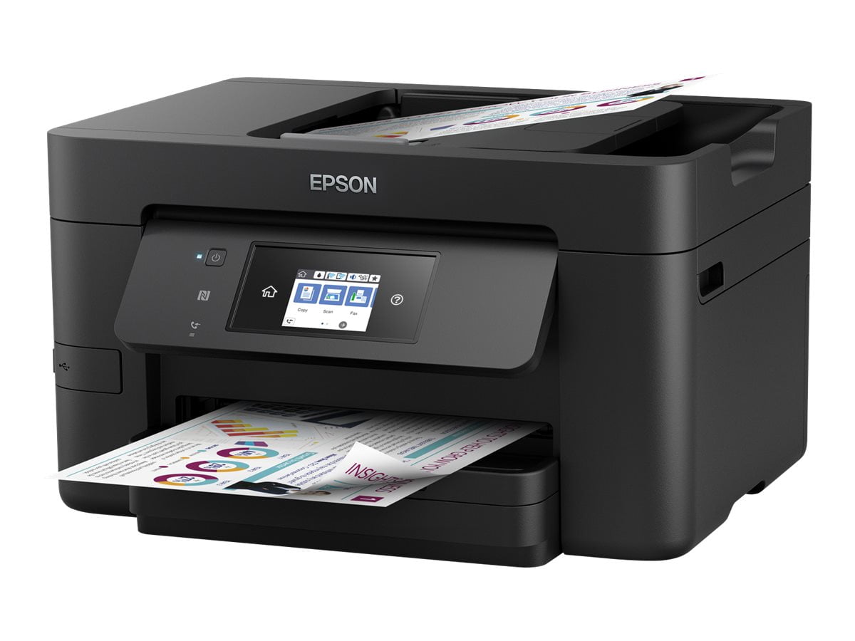 Epson WorkForce Pro WF-4720 - Multifunction printer - color - ink-jet - Legal (8.5 in x 14 in) (original) - A4/Legal (media) - up to 20 ppm (copying) - up to 20 ppm (printing) - 250 sheets - 33.6 Kbps - USB 2.0, LAN, Wi-Fi(n), USB host, NFC