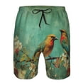 thumbnail image 3 of Logiee Retro Birds Print Mens Swim Trunks Quick Dry Board Shorts,Breathable Hawaii Beach Shorts Swimwear Bathing Suits-Medium, 3 of 6