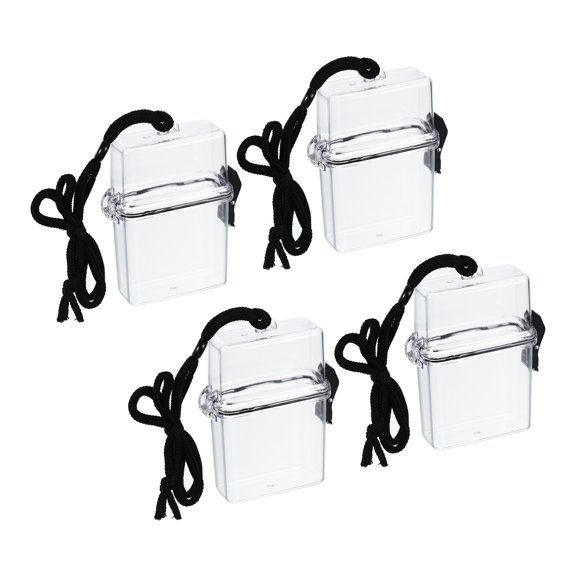 Unique Bargains ID Card Badge Holders Floating Sports Case with Lanyard White