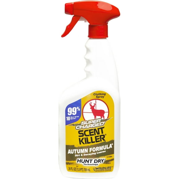 Wildlife Research Center, Super Charged Scent Killer Autumn Formula 24 fl oz Hunting Scent Elimination Spray