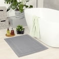 thumbnail image 3 of Unique Bargains Cotton Bath Mat Soft Bathroom Rug Absorbent Floor Towel Mats Grey, 3 of 7