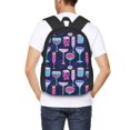 thumbnail image 4 of Balery Wine Glasses And Cocktails Mochila para hombre y mujer - Tela Oxford 600D resistente - Gran capacidad, resistente al agua, ideal para la escuela, viajes y senderismo, 4 of 6