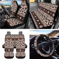 thumbnail image 2 of Uorisanigo Southwest Aztec Car Seat Covers Set for Women,Auto Seat Cover Includes Wheel Cover Protector Seat Belt Pad Trash Bin Air Outlet Bag Coasters Rearview Cover Keychain,15 pcs, 2 of 7