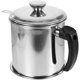 thumbnail image 5 of Colador de aceite de acero inoxidable de 1,2 l, recipiente para grasa, recipiente para almacenar aceite, contenedor de grasa con colador y tapa., 5 of 8