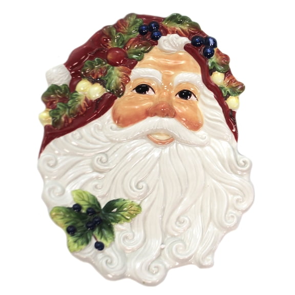 Tabletop Santa Face Plate Christmas Party Serving 10696