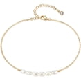 thumbnail image 1 of Pulsera tobillera de cuentas TUNC playa bohemia ajustable turquesa, 1 of 4