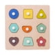 thumbnail image 1 of Tablero de rompecabezas colorido sensorial de madera Montessori para niños Forma, 1 of 8