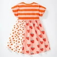 thumbnail image 5 of WIBACKER 2-7T Toddler Girls Short Sleeve Dress Strawberry Cotton Casual Summer Appliques Shirt Jersey Dresses, 5 of 8