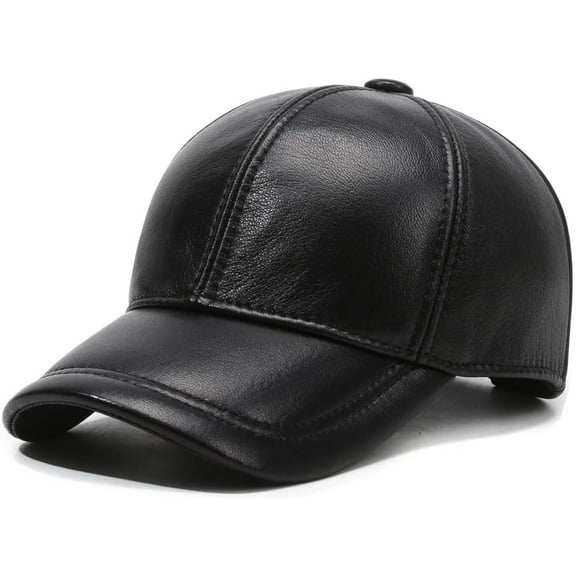 Men Women Lambskin Leather Baseball Cap for Outdoor Travel