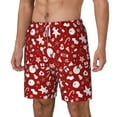 thumbnail image 2 of Uemuo Red Christmas Cheer. Pattern Mens Swim Trunks Quick Dry Board Shorts with Mesh Lining, Stretch Beach Shorts Quick Dry No-Chafing Board Shorts-Small, 2 of 9