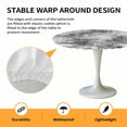 thumbnail image 2 of Elastic Fitted Round Tablecloth, Black Grey Ombre Waterproof Stretch Table Cover for 55"-60" Tables, Gradient Abstract Art Vintage Washable Outdoor Tablecloths for Patio, Picnic, Camping, 2 of 9