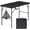 Matte Black, variant on Folding Card Table Square with Mesh Bag, Heavy-Duty Collapsible Locking Legs & Easy to Storage, Portable for Indoor/Outdoor Use, Black
