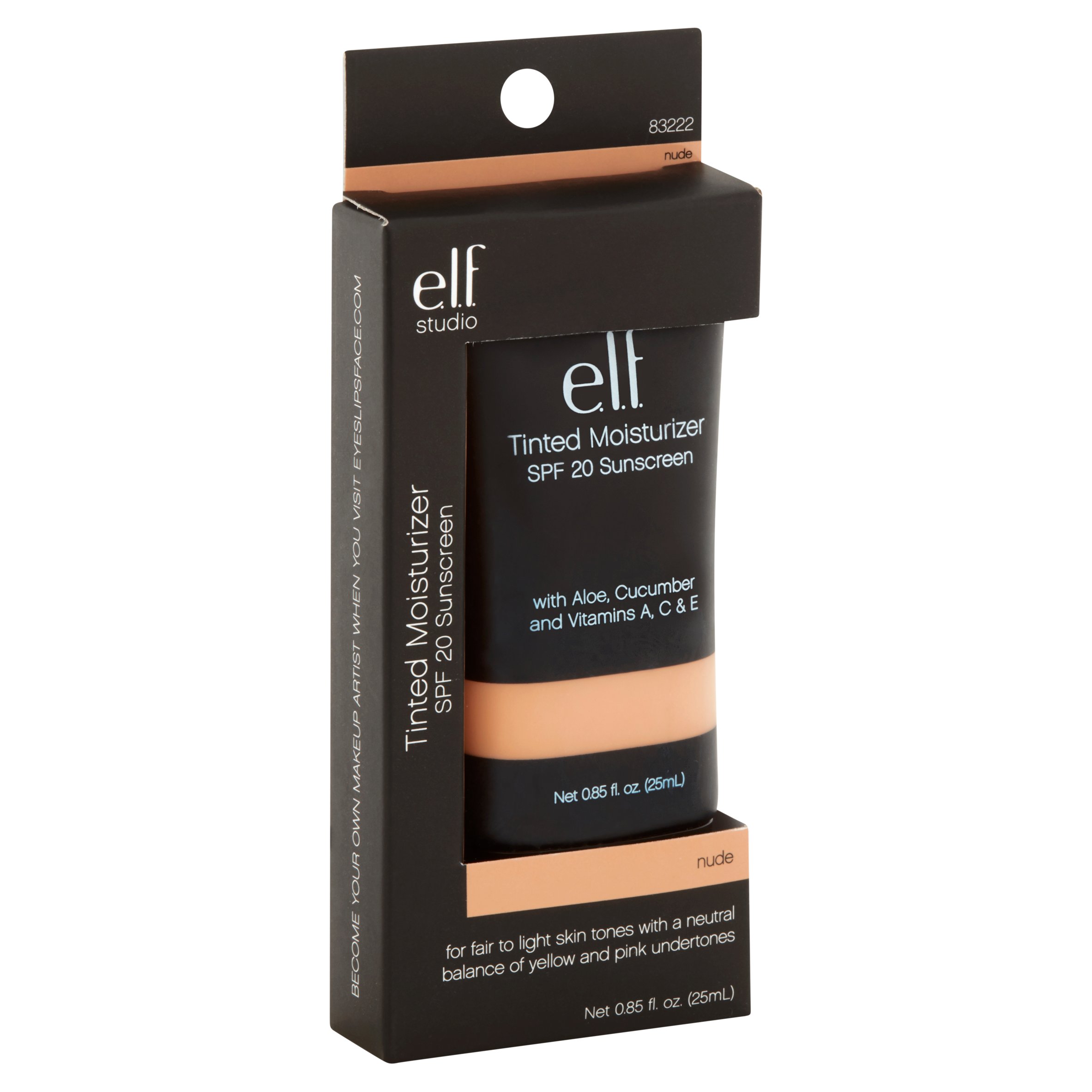 e.l.f. Cosmetics Tinted Moisturizer, SPF 20, Nude, 0.88 fl oz - image 2 of 4