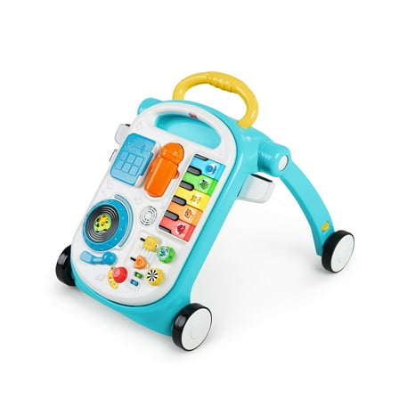 Baby Einstein Musical Mix ‘N Roll 4-in-1 Push Walker, Activity Center, Toddler Table and Floor Toy for 6 Months  Unisex