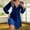 Blue, variant on Women's V Neck Velvet Dress Front Ruffle 2025 Long Sleeve Wedding Guest Short Wrap Formal Dress Blue L