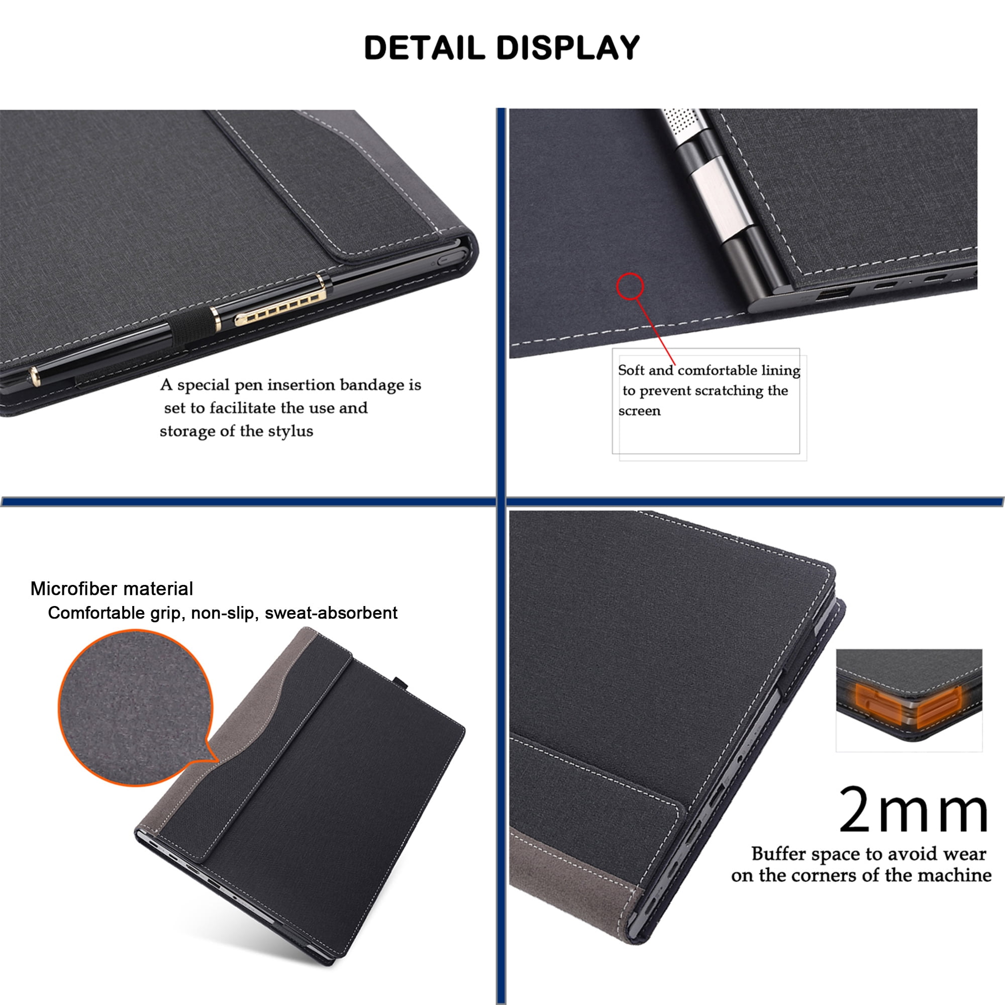 Laptop Case Cover for HP Envy x360 2-in-1 Laptop 16-ad 16z-ad 16-ac 16t-ac & for HP Zbook Firefly 16 Inch G11,PU leather Protective Bag Notebook PC Sleeve With heat dissipation holes