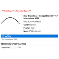 thumbnail image 2 of Rear Brake Hose - Compatible with 1967 International 908B, 2 of 2