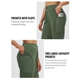 thumbnail image 4 of Baleaf Women's Fleece Lined Pants Thermal Warm High Waisted Winter Joggers Hiking Exercise Active Workout Sweatpants with Pockets Army Green XL, 4 of 7
