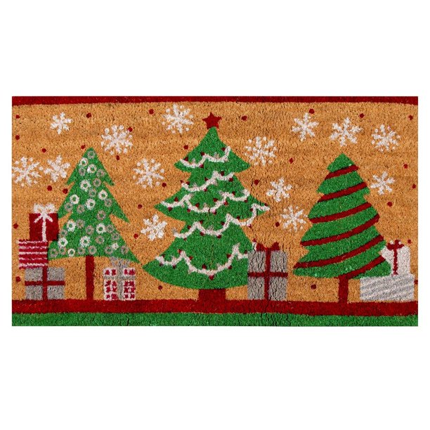 Natural Coir Door Mat Merry Christmas Indoor Outdoor Doormat