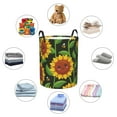 thumbnail image 4 of ZICANCN Laundry Basket Organizer, Cute Sunflowers Floral Bee Collapsible Hamper for Bathroom Bedroom Laundry Room, Medium Size, 4 of 7