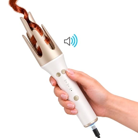 Cordless Automatic Rotating Curling Iron, Portable Hair Curler