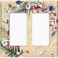 thumbnail image 6 of Metal Light Switch Plate Cover Cotton Flower Semi Circle Frame Beige FLW027, 6 of 13