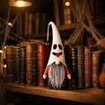 thumbnail image 6 of Diceymbol Halloween Ghost Face Tall Plush Gnome Mini Pumpkin Hanging Charm for Farmhouse Backyard Fall Table Decor 16 Inch, 6 of 8