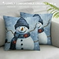 thumbnail image 3 of Nawypu  Christmas Snowman Winter Throw Pillow Covers Snowman Home Decorative Pillow Covers Square Pillow Case for Living Room Bed Sofa and Car Cushion Cover, 3 of 5