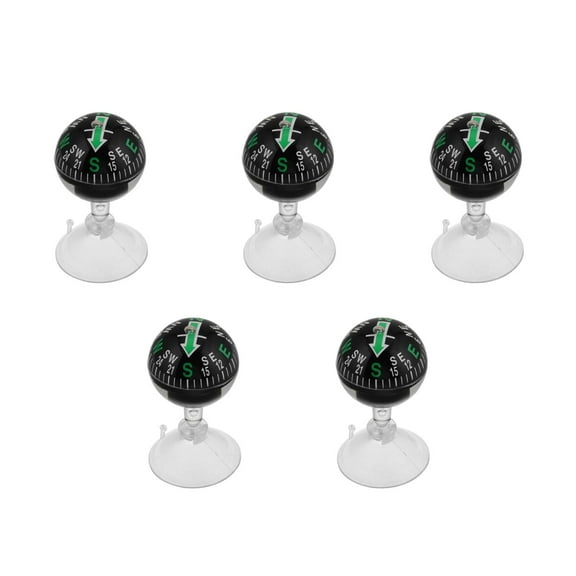 Masteelf 5pcs Suction Cup Compass Vehicle Compass For Dashboard Navigation And Car Direction Universal Automotive And Marine Accessories