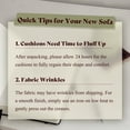 thumbnail image 4 of VanAcc 74.8" 3 Seater Sofa with 22" Deep Seat, Beige Couch for Living Room, Full Metal Support, for Bedroom & Apartment, Beige Linen, 4 of 10