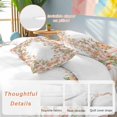 thumbnail image 2 of Thanksgiving Pink Bedding Duvet Cover Set Full Size 4 Pieces Pumpkin Fall Sunflower Soft Twill Plush Quilt Cover, Include 1 Duvet Cover 1 Flat Sheet And 2 Pillow, 2 of 7