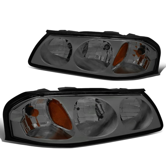 DNA Motoring For 00-05 Chevy Impala Diamond Smoke Amber Corner Headlight Lamps Pair Replacement