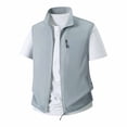 thumbnail image 2 of Kalauyu Sleeveless Zip Up Vest for Men Stand Collar with Multi Zipper Pocket Casual Lightweight Outdoor Fishing Hiking Waistcoat, 2 of 9