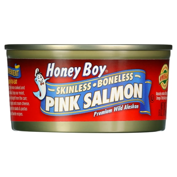 Honey Boy Skinless Boneless Pink Salmon, 6 oz